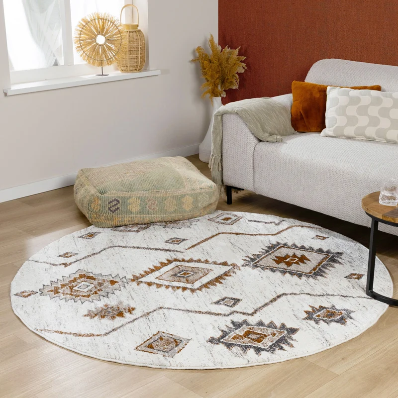 Berberteppich Rund - Blend Aztec Terra
