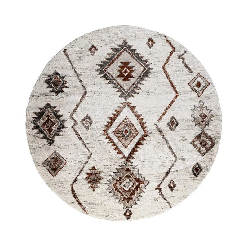 Berberteppich Rund - Blend Aztec Terra