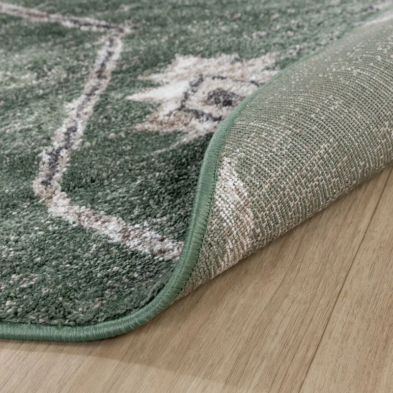 Berberteppich Rund - Blend Aztec Grün