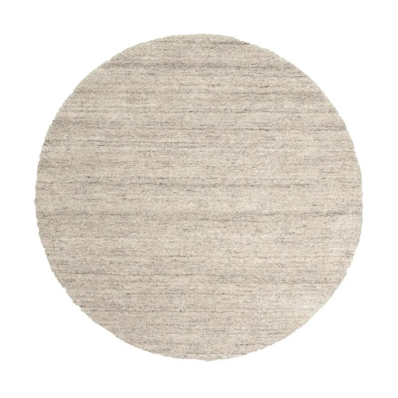 Berberteppich Rund - Aicha Taupe