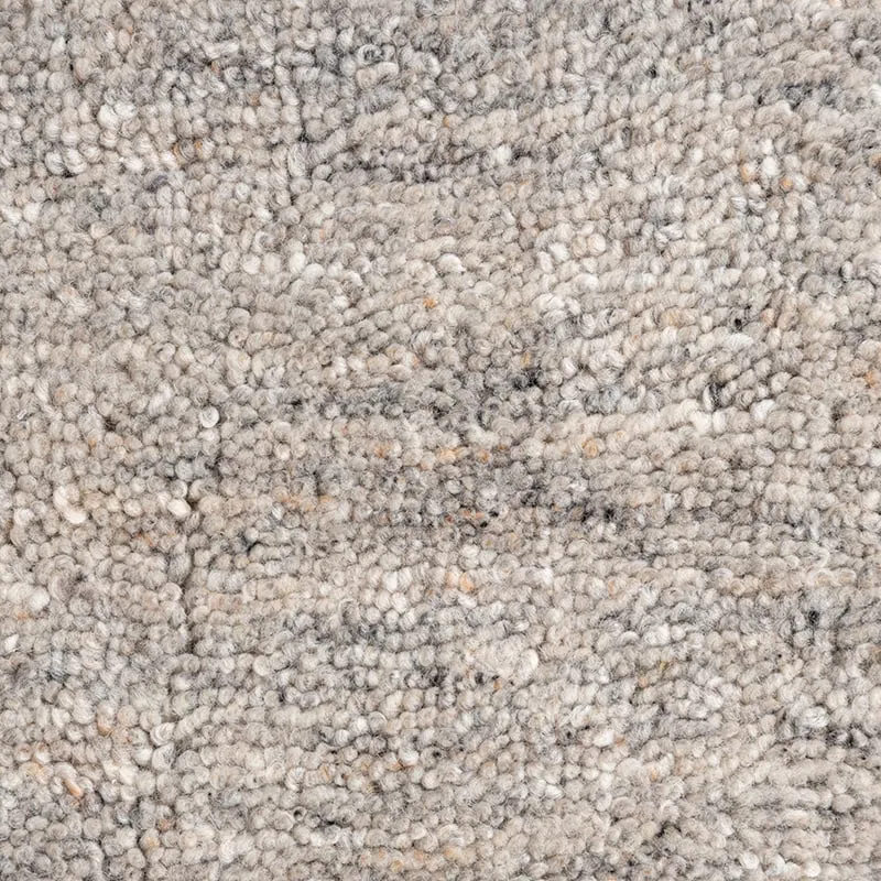 Berberteppich Rund - Aicha Grau
