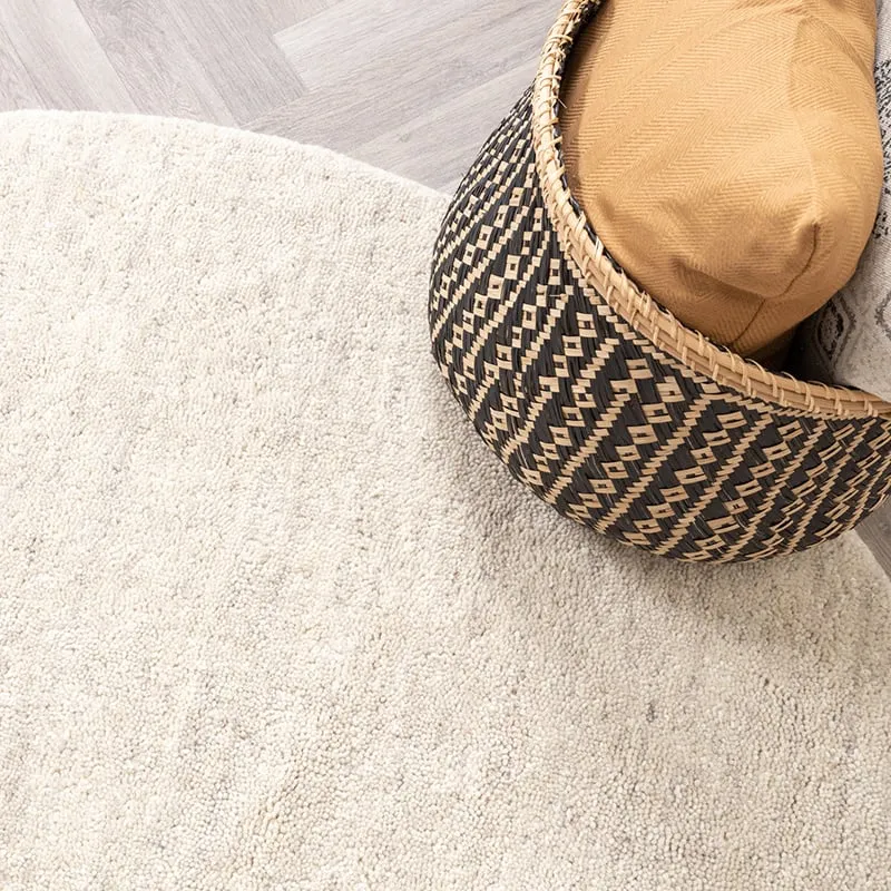 Berberteppich Rund - Aicha Beige