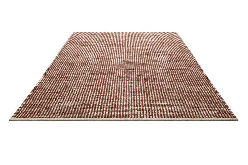 Kelim Teppich Rotbraun Beige aus Jute & Wolle "Toulouse" Green Looop