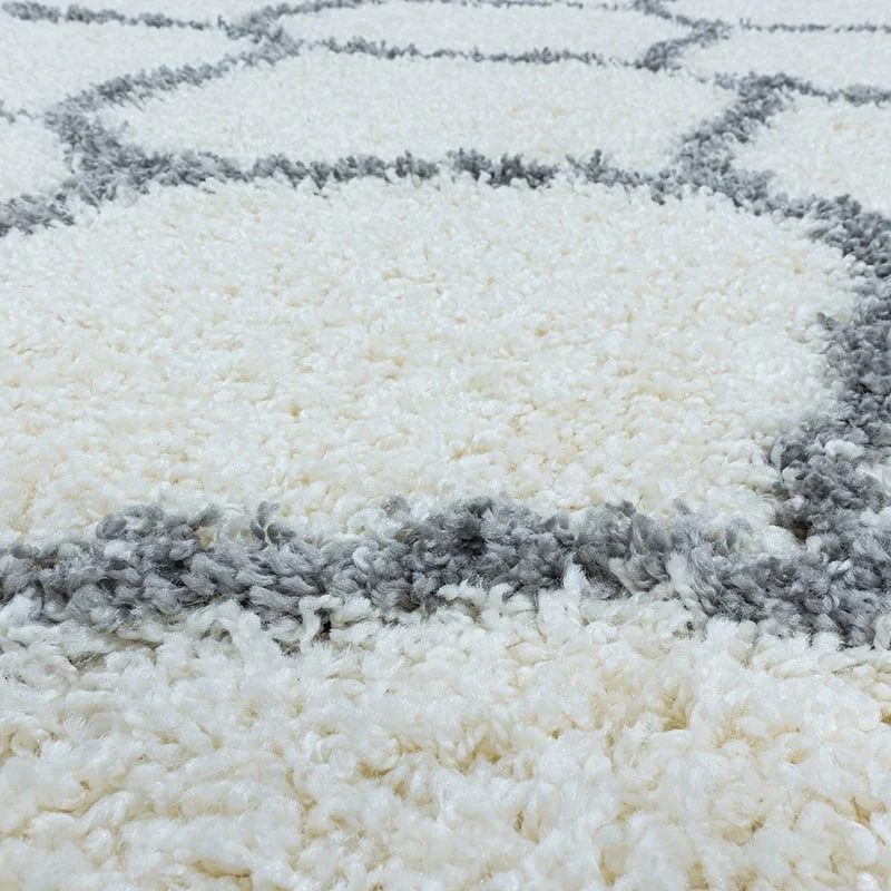 Berberteppich Rund - Agadir Circle Creme Grau