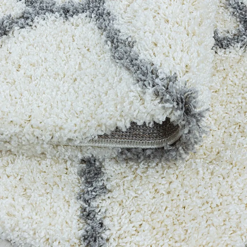 Berberteppich Rund - Agadir Circle Creme Grau