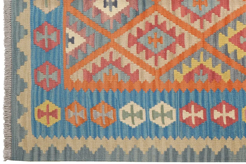 Kelim Gashgai · Handgewebt – Orange, 175x126 cm