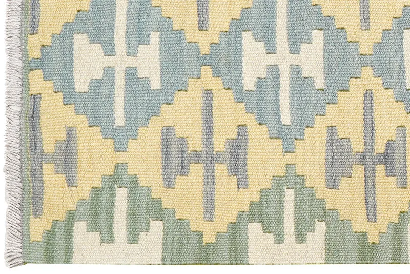 Kelim Gashgai · Handgewebt – Gelb, 198x59 cm
