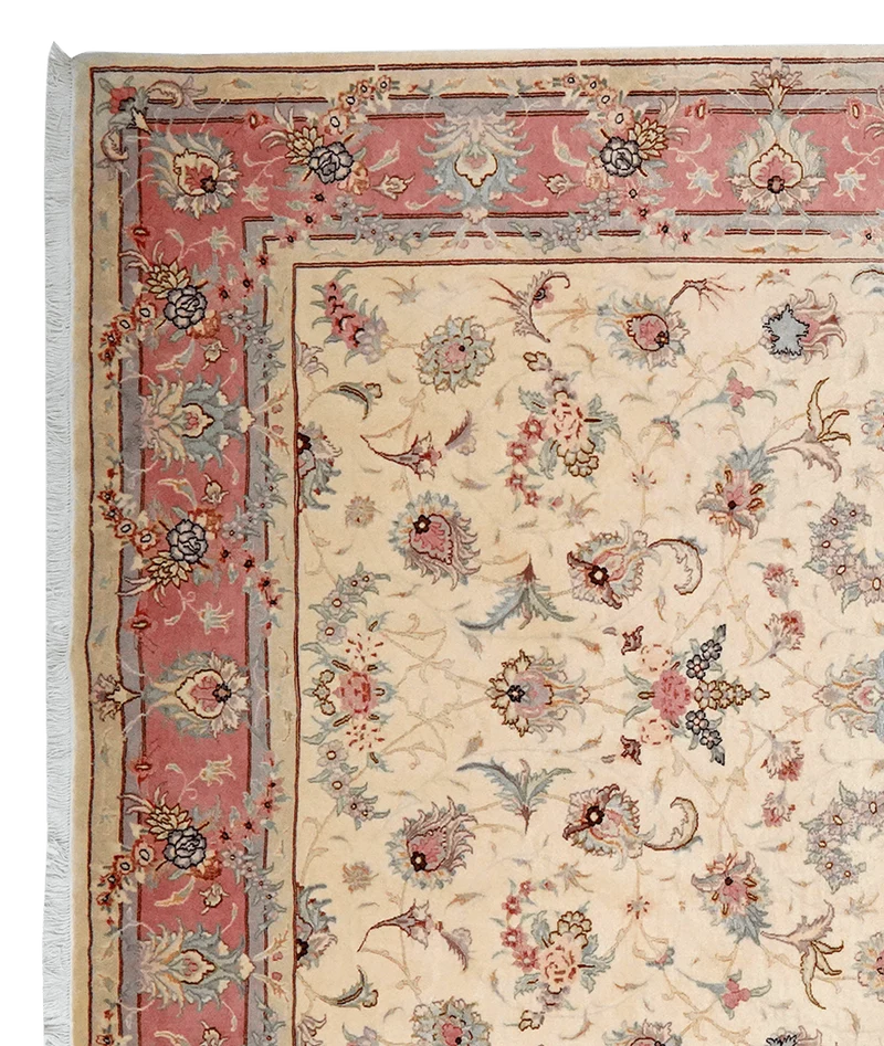 Tabriz 50 Raj · Handgeknüpft – Beige, 312x201 cm