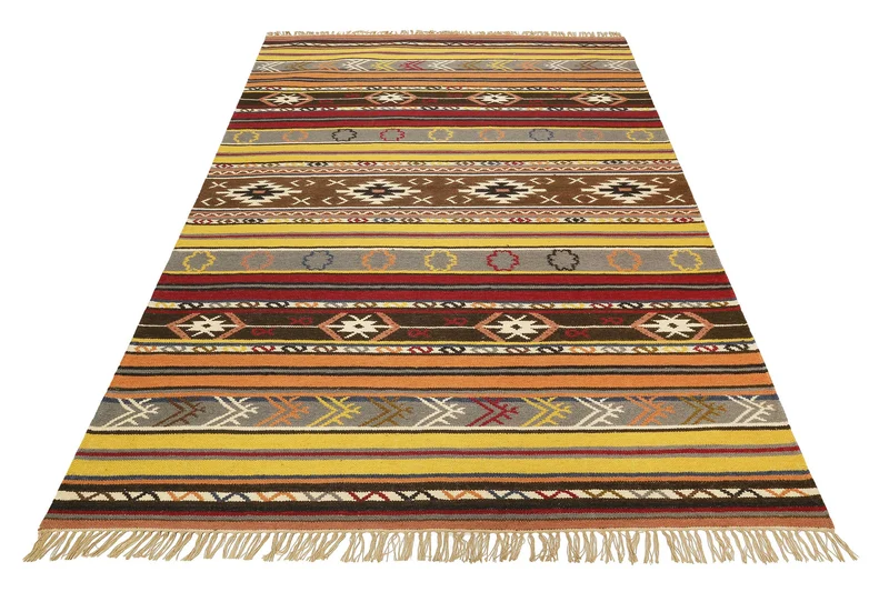 Esprit Kelim Teppich Bunt aus Wolle "Mahal"