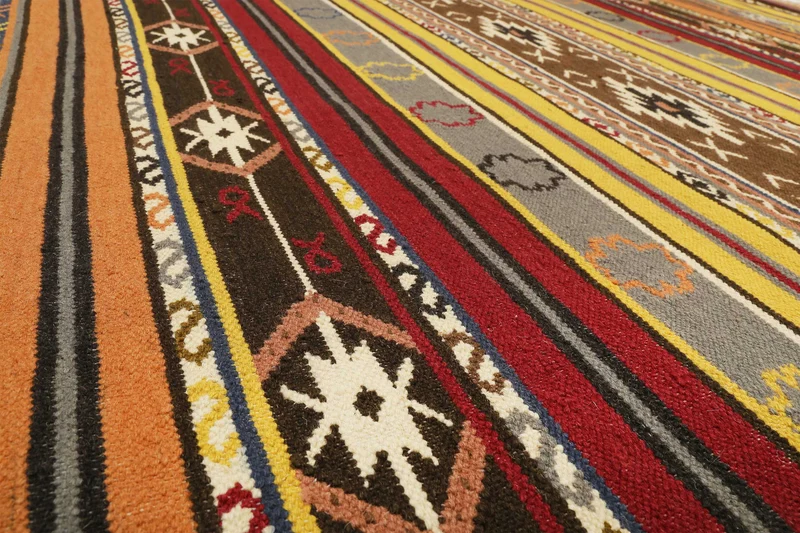 Esprit Kelim Teppich Bunt aus Wolle "Mahal"