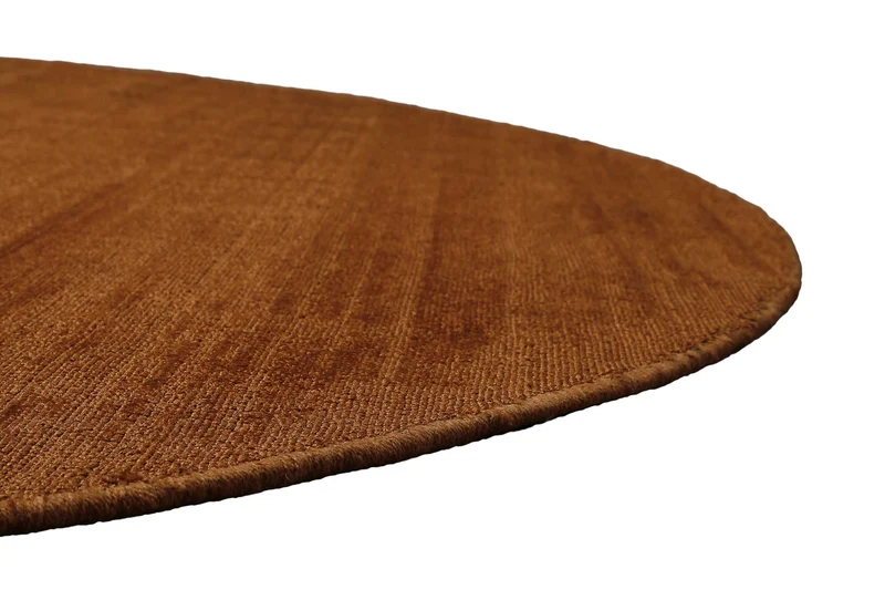 Teppich Rund Terracotta Braun Kurzflor "Miramonti" Homie Living