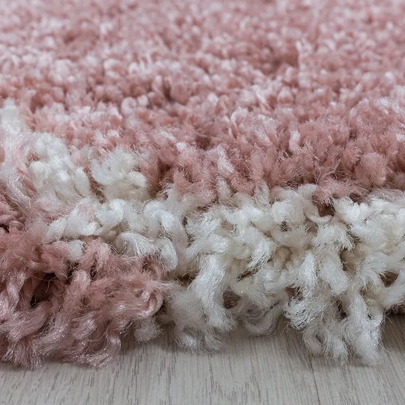 Berberteppich Rund - Agadir Circle Rosa Creme