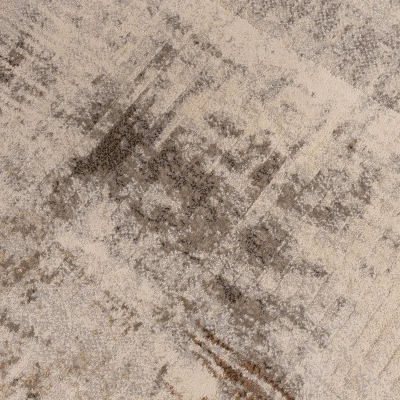 Teppich Abstrakt Rund - Xavier Scratch Taupe Grau