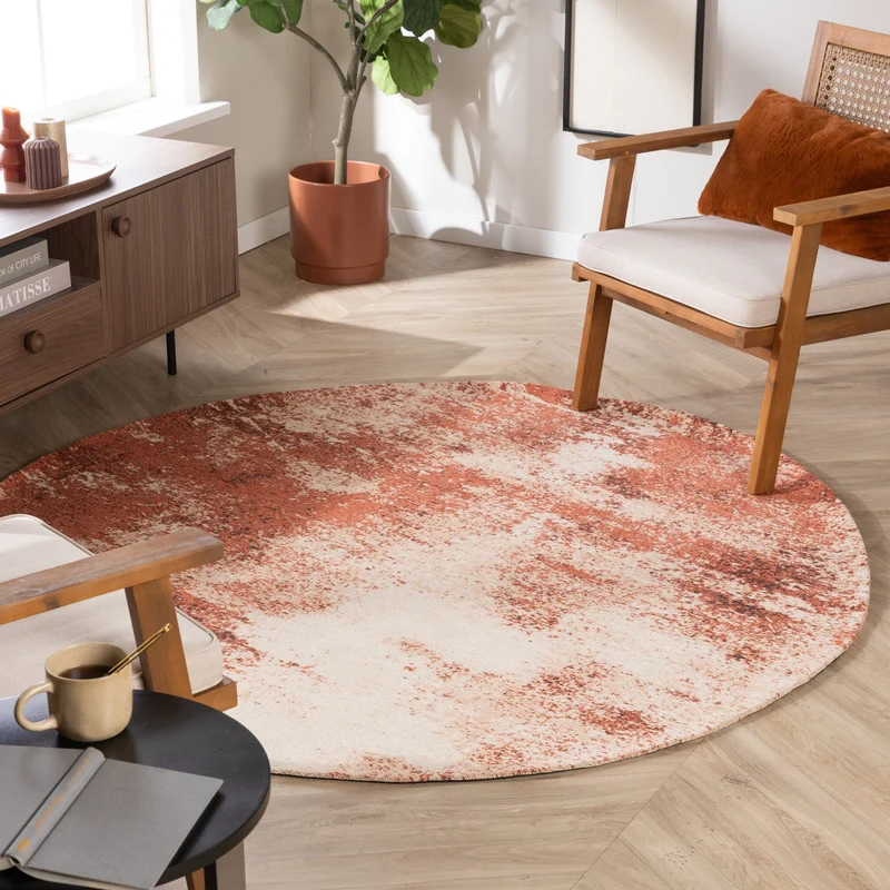 Teppich Abstrakt Rund - Candice Terracotta
