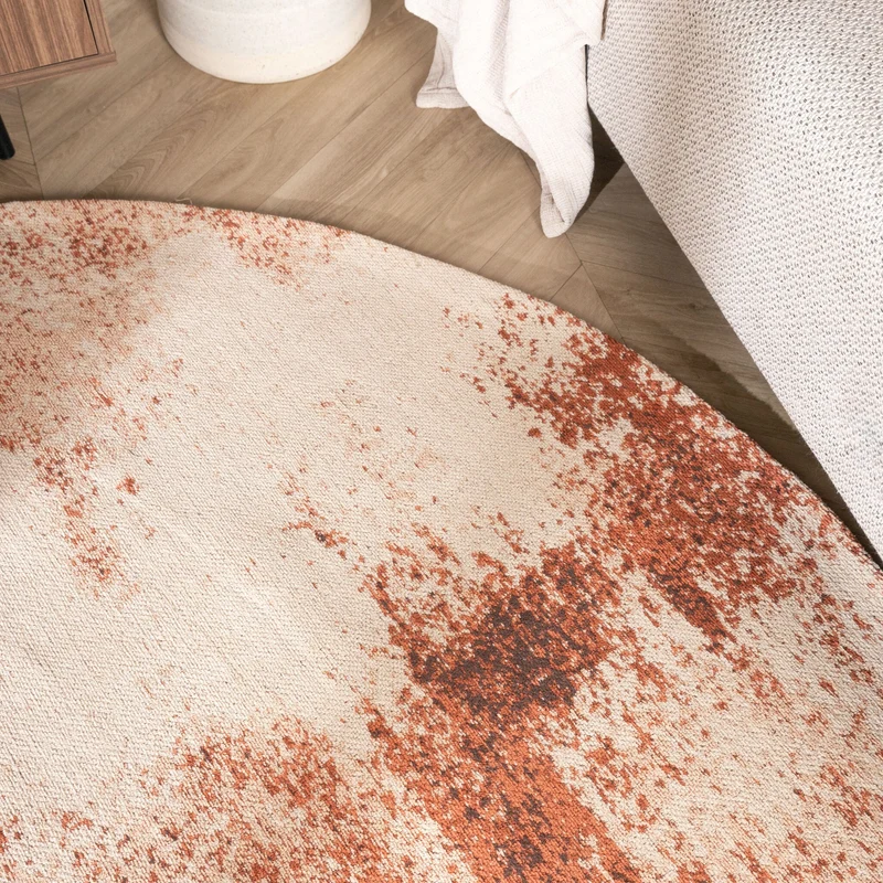 Teppich Abstrakt Rund - Candice Terracotta