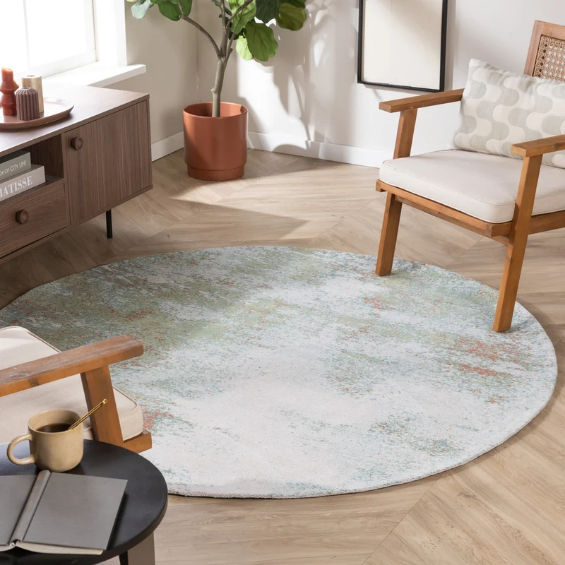 Teppich Abstrakt Rund - Candice Mint