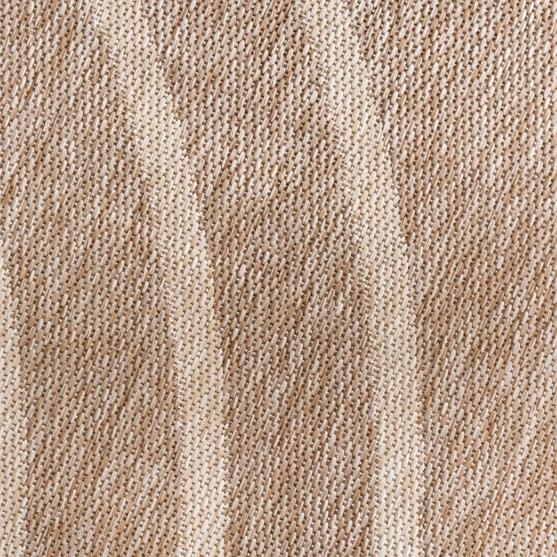 In- & Outdoor Teppich Rund - Sierra Curves Beige Creme