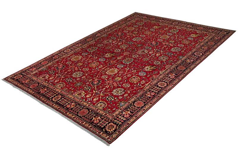 Tabriz · Handgeknüpft – Rot, 303x205 cm