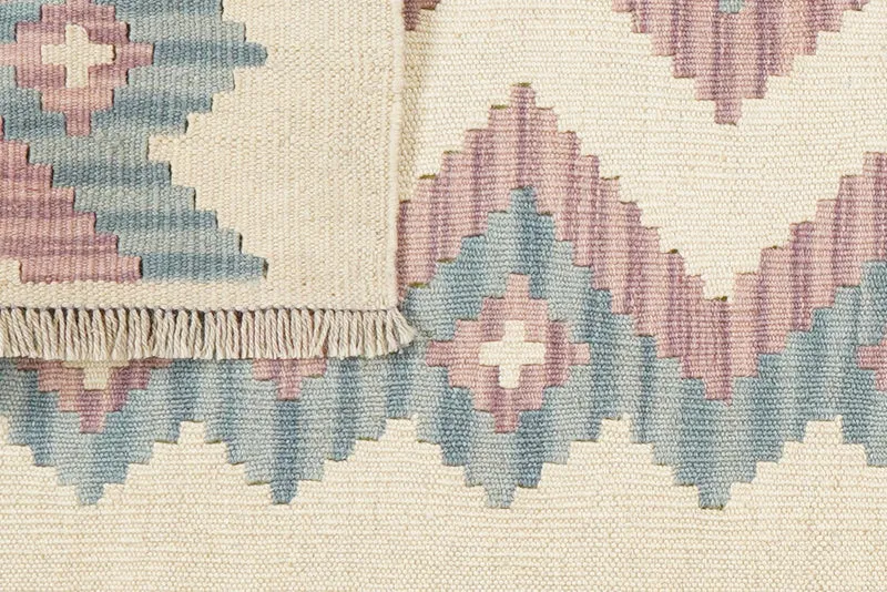 Kelim Gashgai · Handgewebt – Beige, 203x62 cm