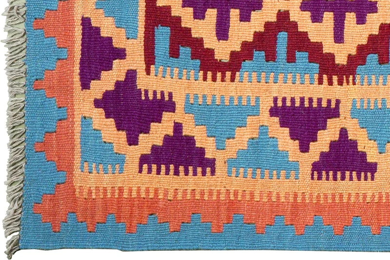 Kelim Gashgai · Handgewebt – Blau, 179x122 cm
