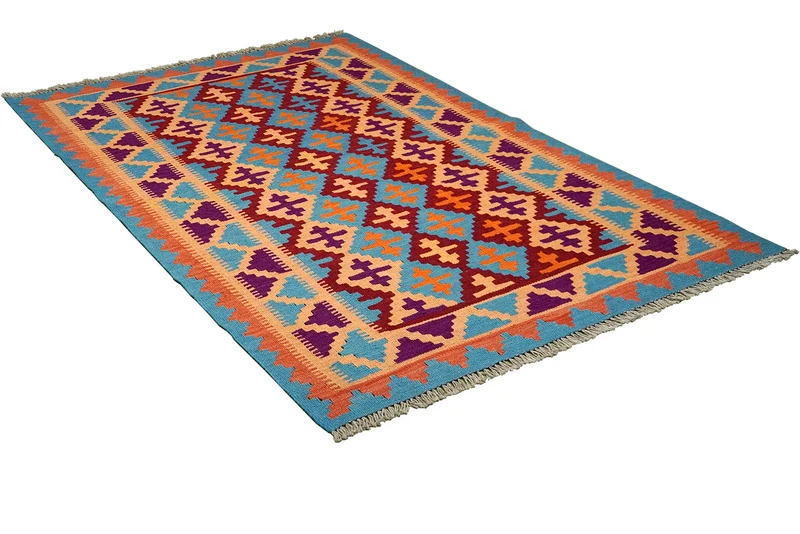 Kelim Gashgai · Handgewebt – Blau, 179x122 cm