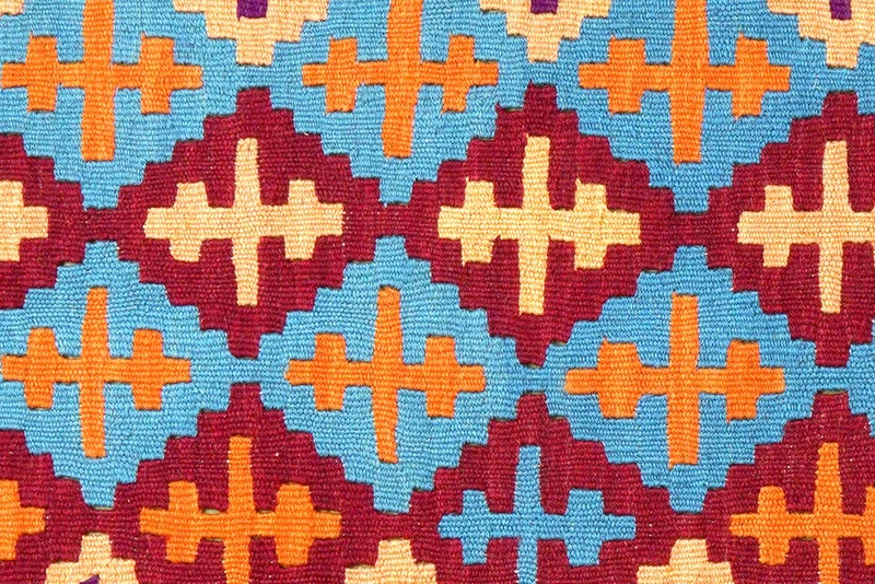 Kelim Gashgai · Handgewebt – Blau, 179x122 cm