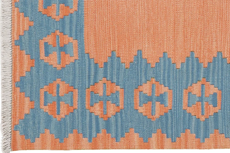 Kelim Gashgai · Handgewebt – Orange, 126x84 cm