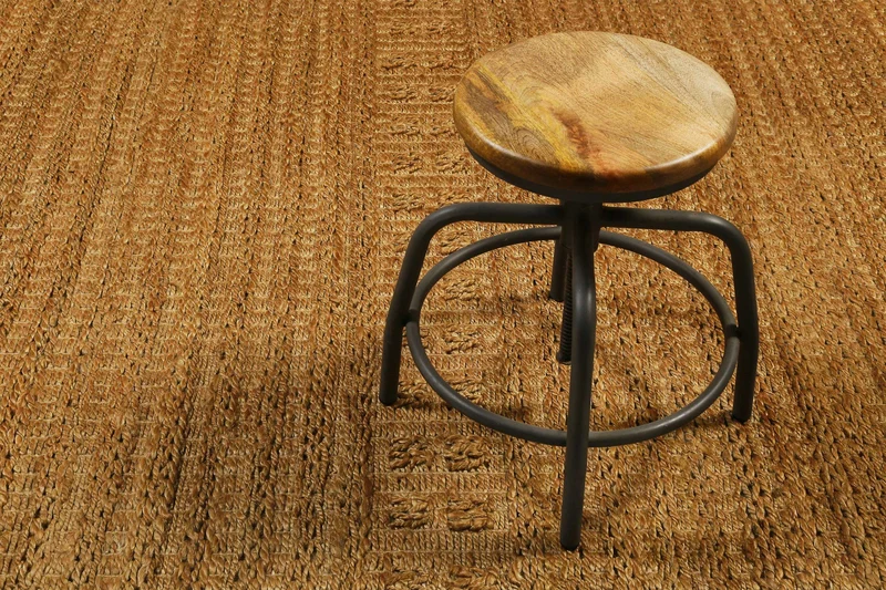 Teppich Naturfarben aus Jute "Marseille" Green Looop
