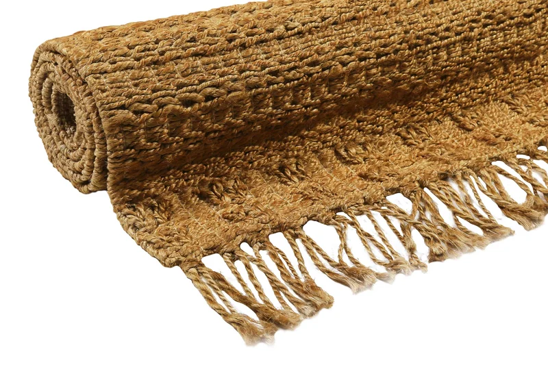 Teppich Naturfarben aus Jute "Marseille" Green Looop