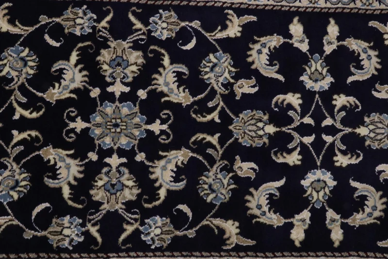 Läufer Perser - Nain - 75 x 292 cm - dunkelblau