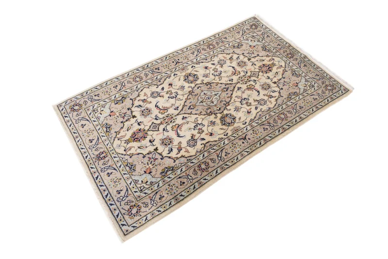 Perserteppich - Keshan - 95 x 155 cm - hellbeige