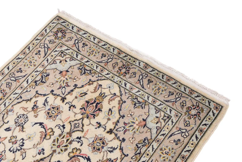 Perserteppich - Keshan - 95 x 155 cm - hellbeige