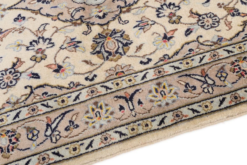 Perserteppich - Keshan - 95 x 155 cm - hellbeige