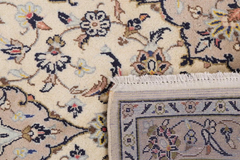 Perserteppich - Keshan - 95 x 155 cm - hellbeige