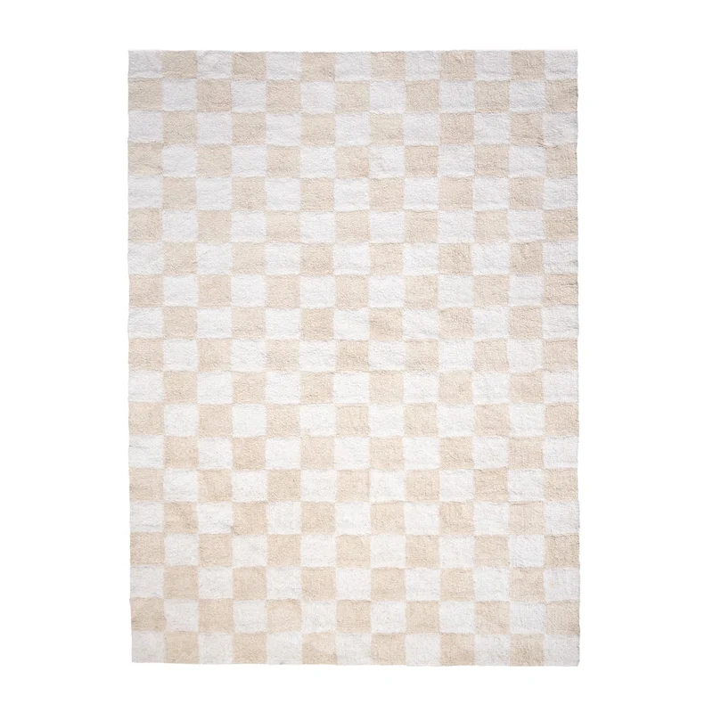 Retro Teppich - Gambit Creme Weiß