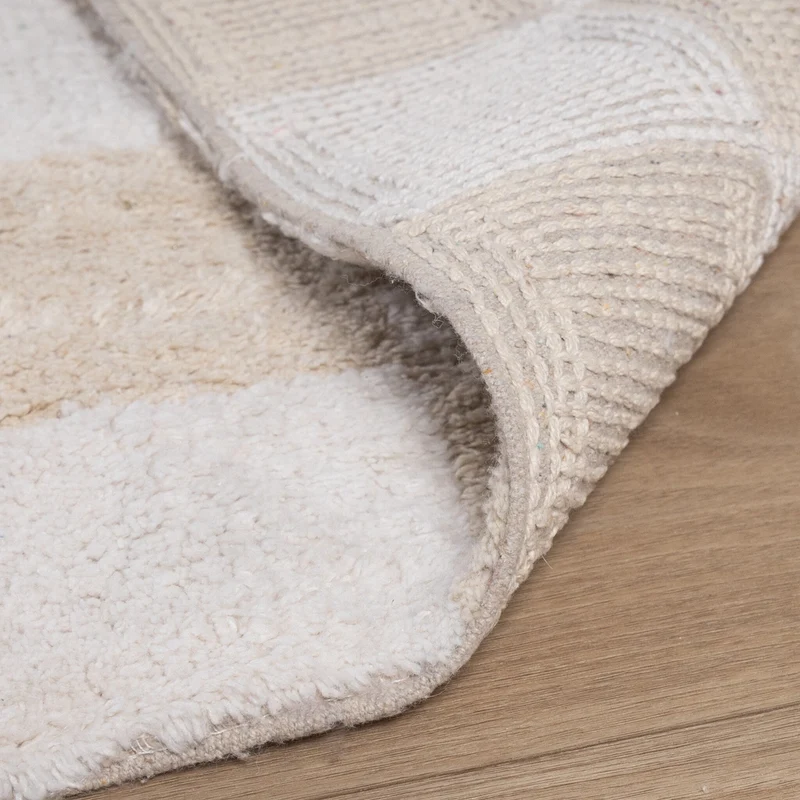 Retro Teppich - Gambit Creme Weiß