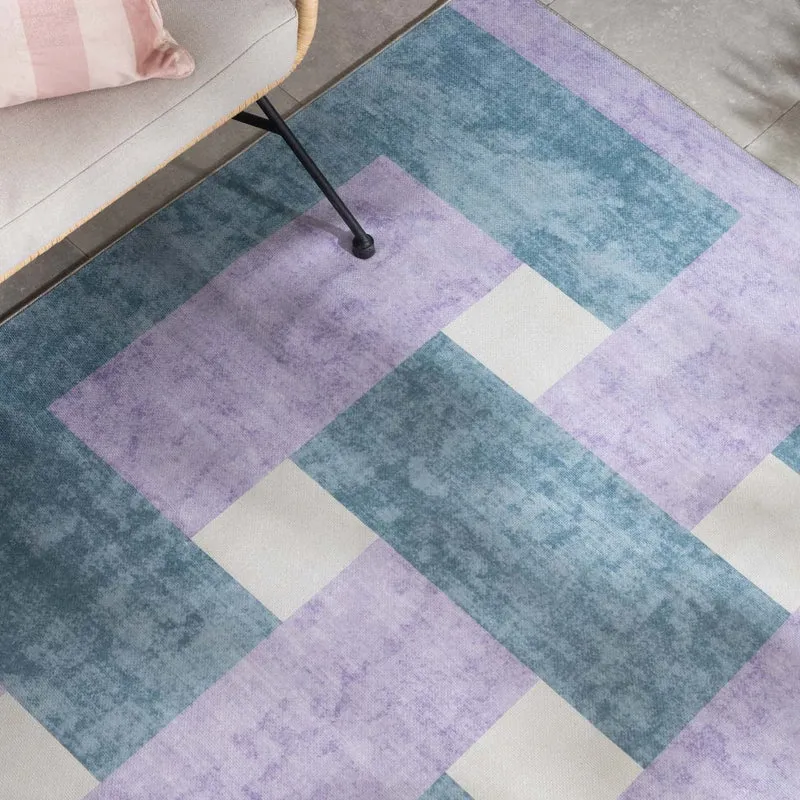 Retro In- & Outdoorteppich - Pop Lines Lila
