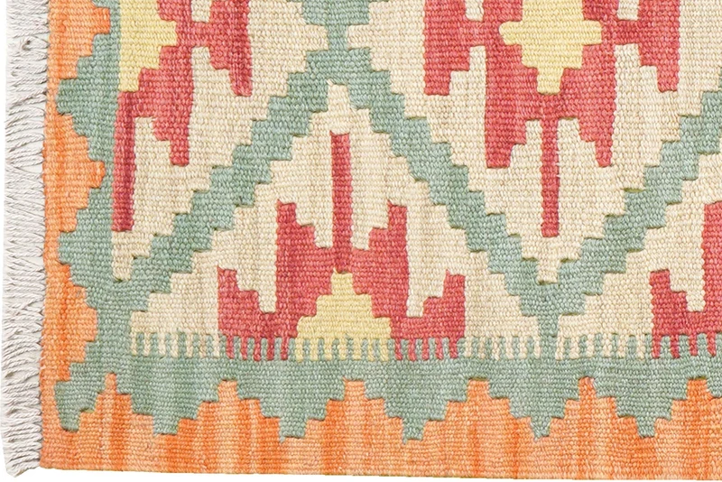 Kelim Gashgai · Handgewebt – Beige, 201x63 cm