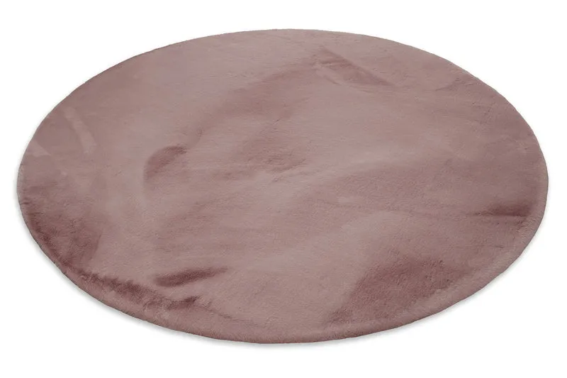 Esprit Teppich Rund Altrosa und sehr flauschig Hochflor "Alice"