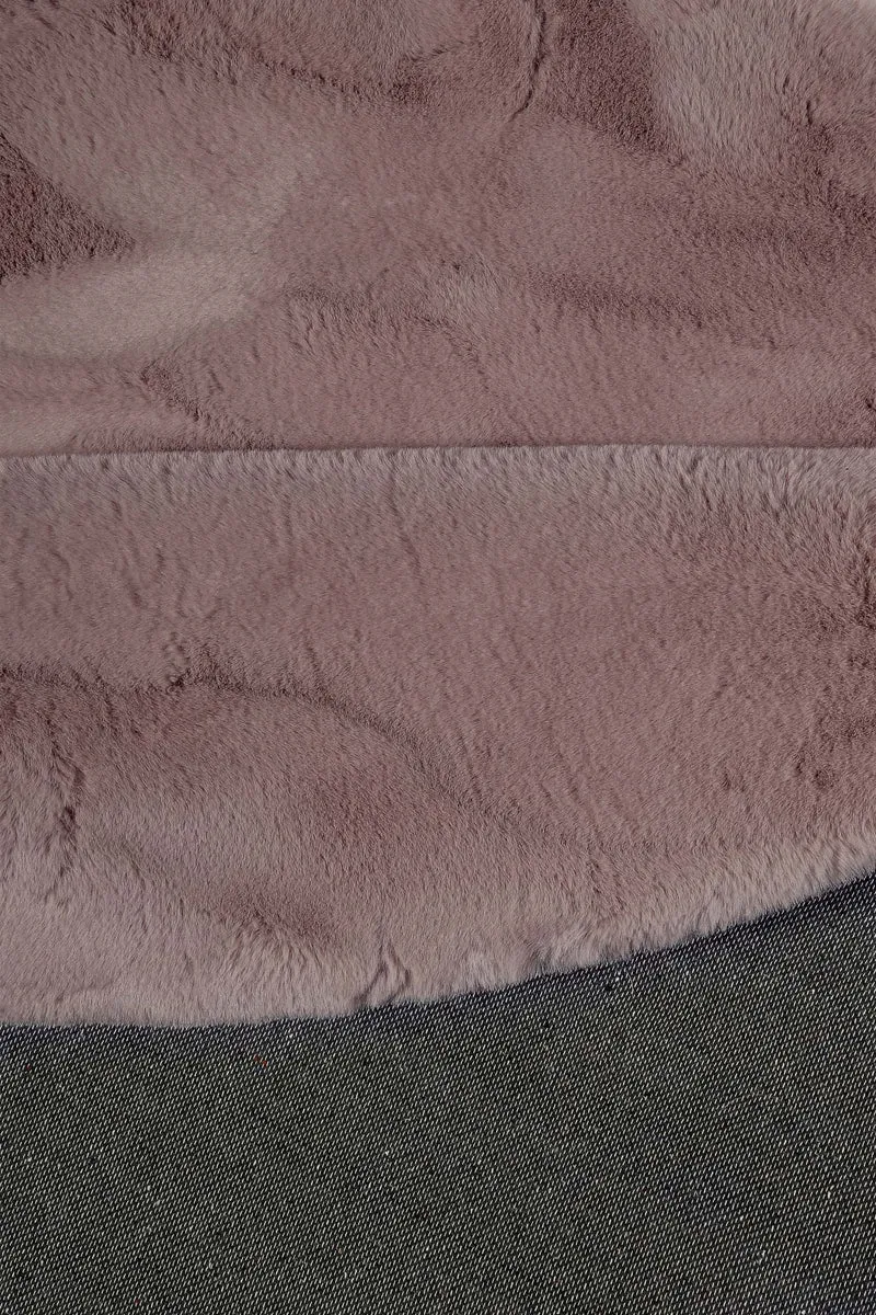 Esprit Teppich Rund Altrosa und sehr flauschig Hochflor "Alice"