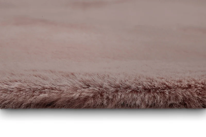 Esprit Teppich Rund Altrosa und sehr flauschig Hochflor "Alice"