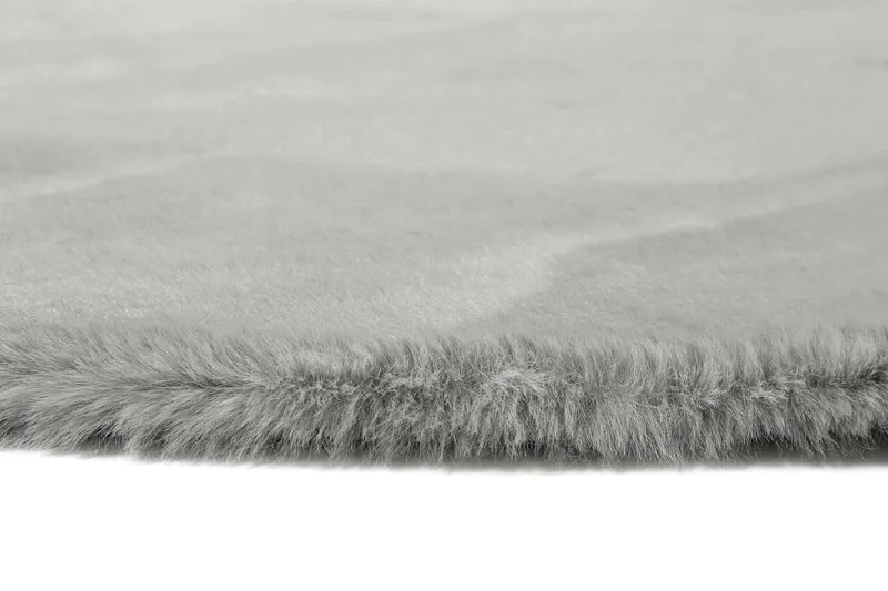 Esprit Teppich Rund Grau und sehr flauschig Hochflor "Alice"