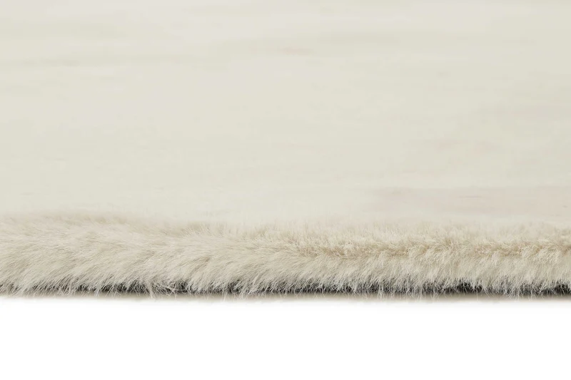 Esprit Teppich Rund Creme Beige und sehr flauschig Hochflor "Alice"