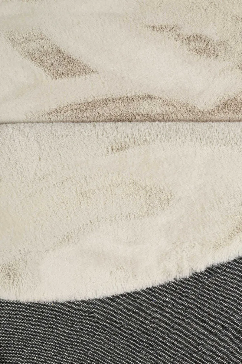 Esprit Teppich Rund Creme Beige und sehr flauschig Hochflor "Alice"