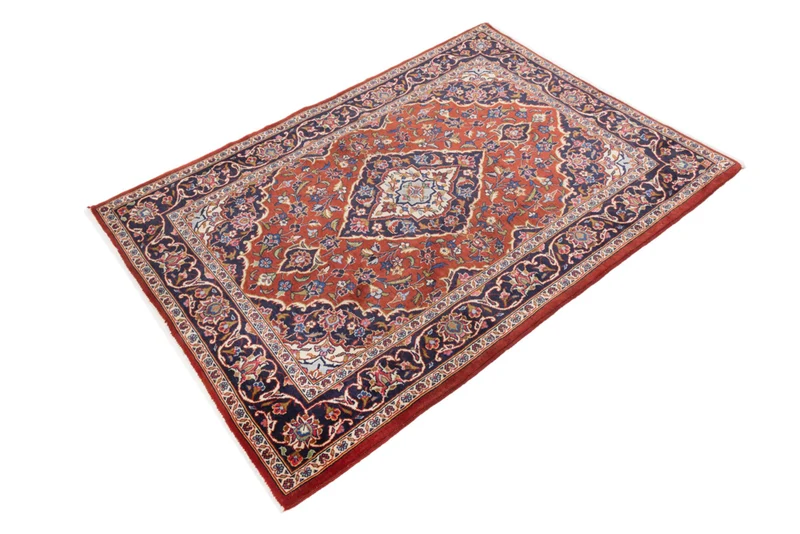 Perserteppich - Keshan - 105 x 150 cm - dunkelrot