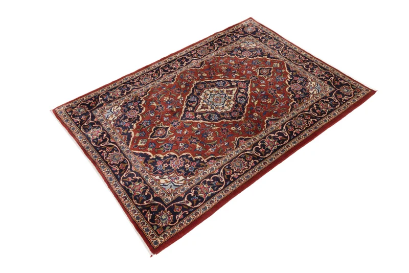 Perserteppich - Keshan - 105 x 150 cm - dunkelrot
