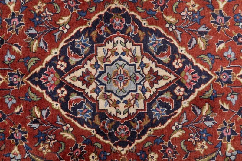 Perserteppich - Keshan - 105 x 150 cm - dunkelrot
