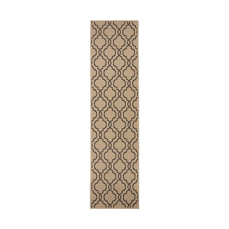 Balkon Teppich - Floreno Milan Beige Schwarz