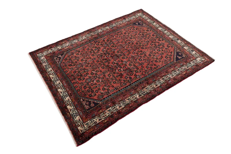 Perserteppich - Nomadic - 146 x 190 cm - dunkelrot