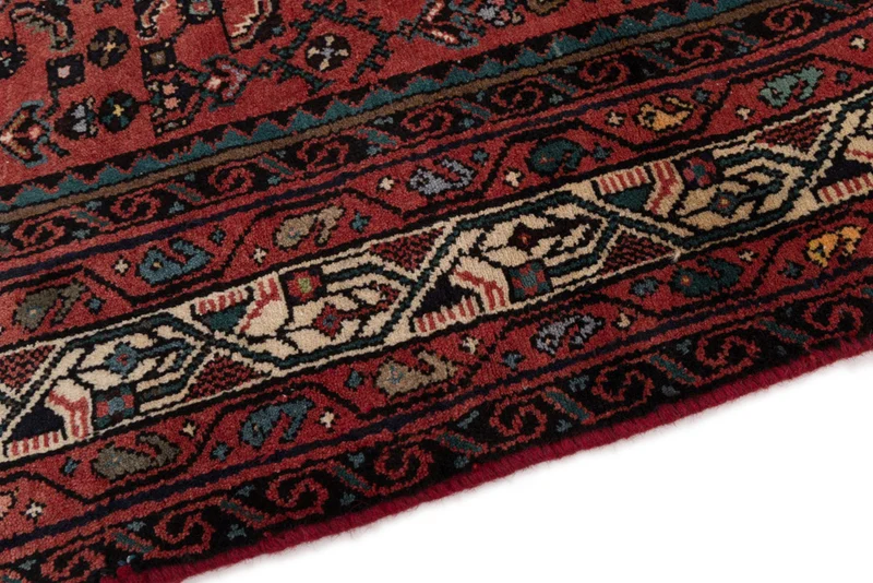Perserteppich - Nomadic - 146 x 190 cm - dunkelrot